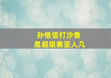 孙悟饭打沙鲁 是超级赛亚人几